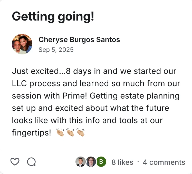 Post by Cheryse Burgos Santos in the Legacy Wealth Blueprint community on Circle, September 2025