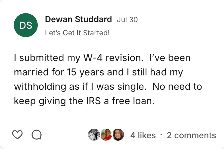 Post by Dewan Studdard in the Legacy Wealth Blueprint community on Circle, July 2026